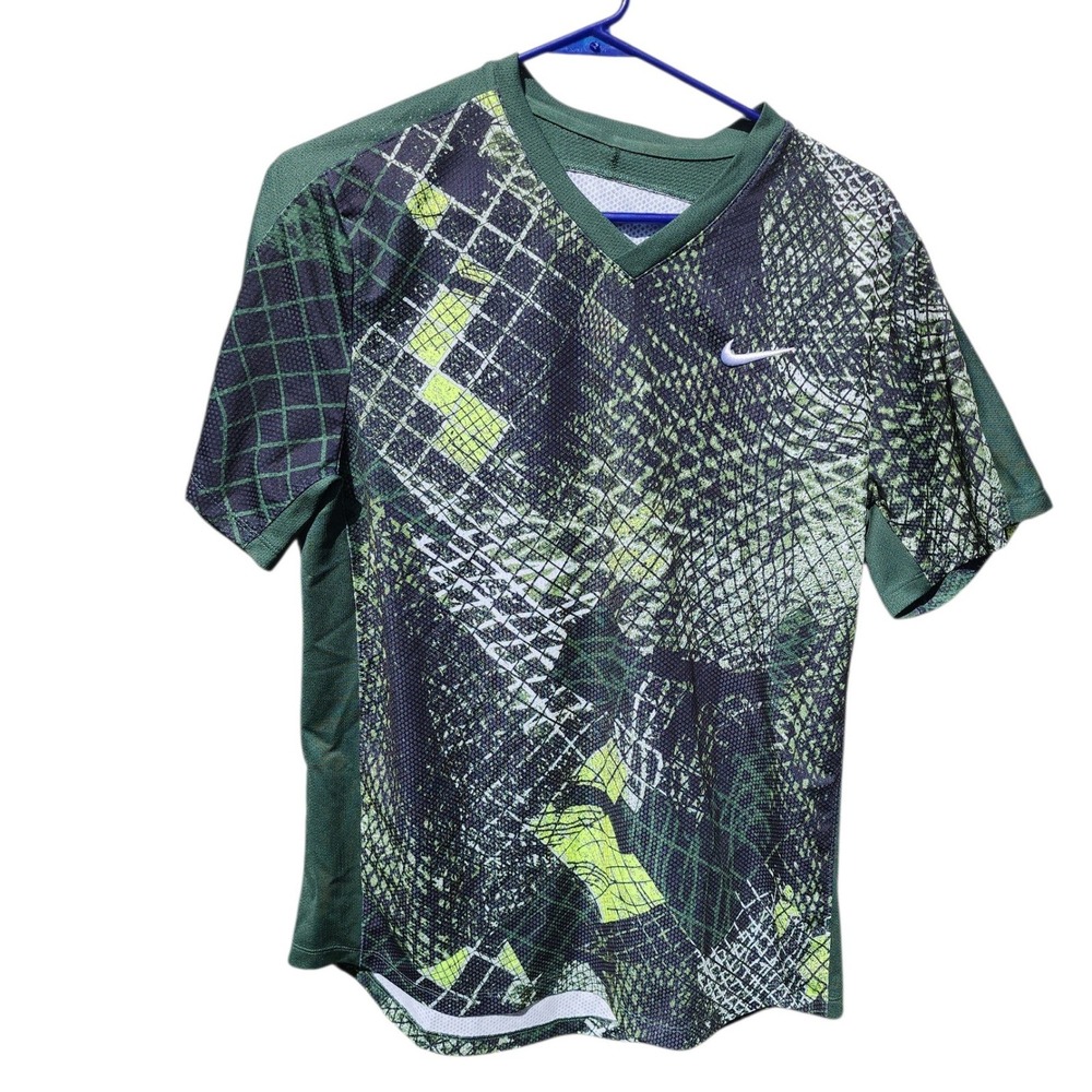 Nike Mens Just Do It Graphic T-Shirt Yellow Black Paint Drip Swoosh Tee Large